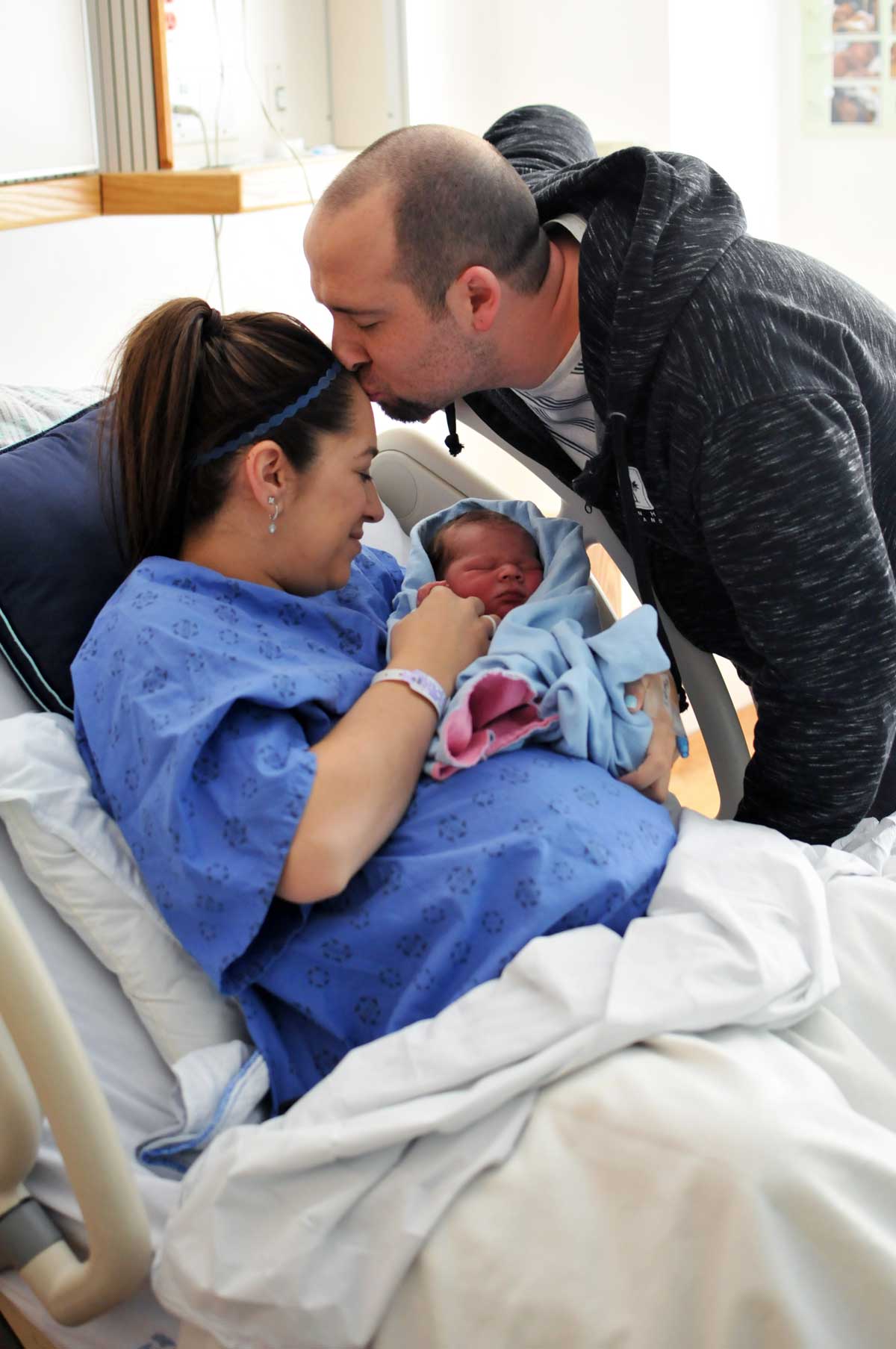 brittany and matt welcoming their son to the world